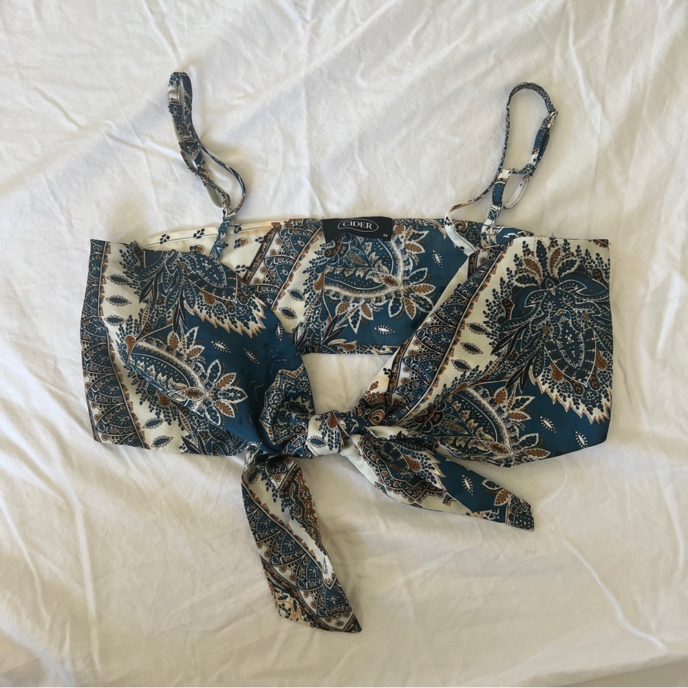 Cider Micro Tie Top Bandana Top Straps
